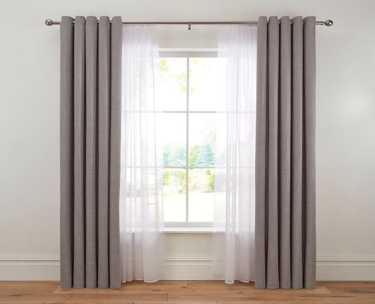 Sheer & Blackout Eyelet Curtains | Curtains in Dubai - Best Price in UAE - Riyad Curtains Pink Eyelet Sheer & Blackout Curtains