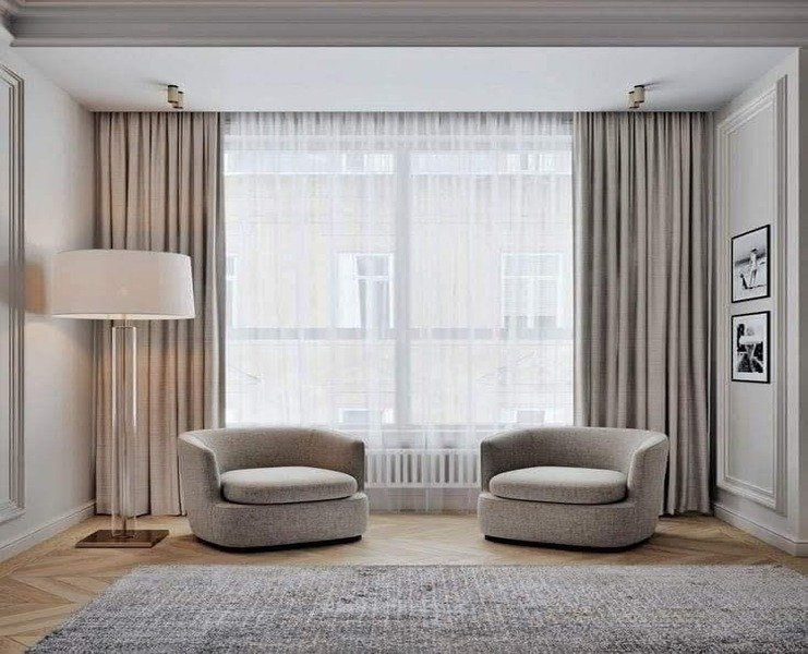 Sheer & Blackout | Curtains in Dubai - Best Price in UAE - Riyad Curtains Beige Sheer & Blackout Curtains