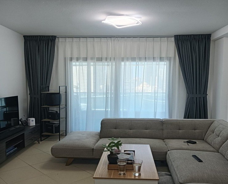 Sheer & Blackout | Curtains in Dubai - Best Price in UAE - Riyad Curtains Dark Blue Sheer & Blackout Curtains